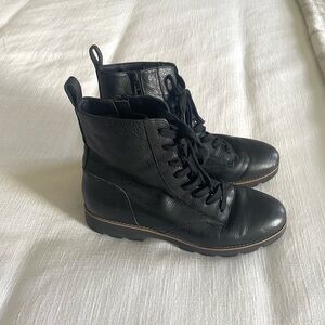 Black Leather Ankle Boots - 9